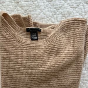 Ann Taylor W Small Cashmere Biscuit 2/3 Sleeve Sweater
